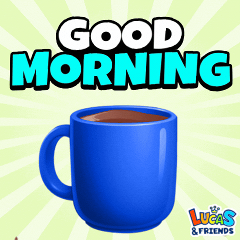 Good Morning Coffee GIF by Lucas and Friends by RV AppStudios