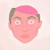 sad pink GIF