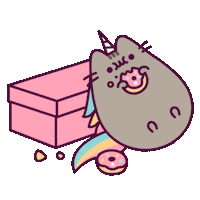 Unicorn Donut Sticker by Pusheen