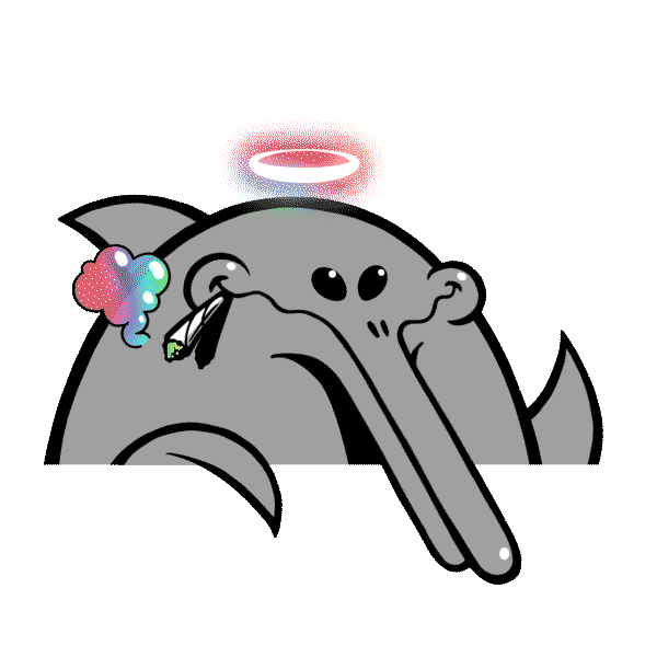 krinkywinky rainbow wave smoke alien Sticker