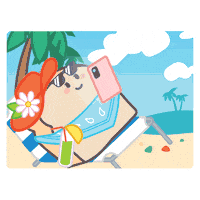 Do Not Disturb Beach Sticker by Tasty Toastys