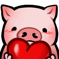 KritzelPixel heart pig piggy tiffy GIF