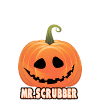 Halloween Pumpkin Sticker by MrSCRUBBER