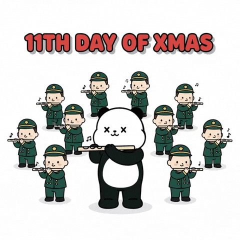12 Days Of Christmas Xmas Countdown GIF by Kanpai Pandas