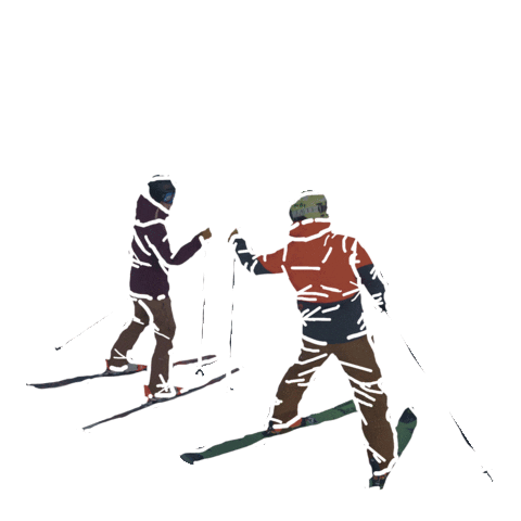 Ski Fist Bump Sticker by skibig3
