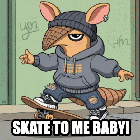 chillodillo cool skate armadillo chillo dillo GIF