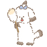 Dogs Cleaning Sticker by koimoffee