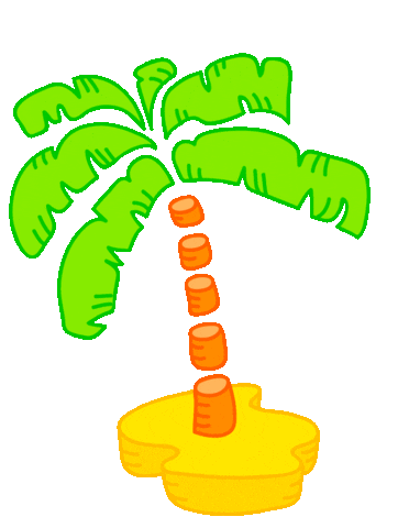 Palm Tree Dance Sticker by BOMBONATOR_WOLPH