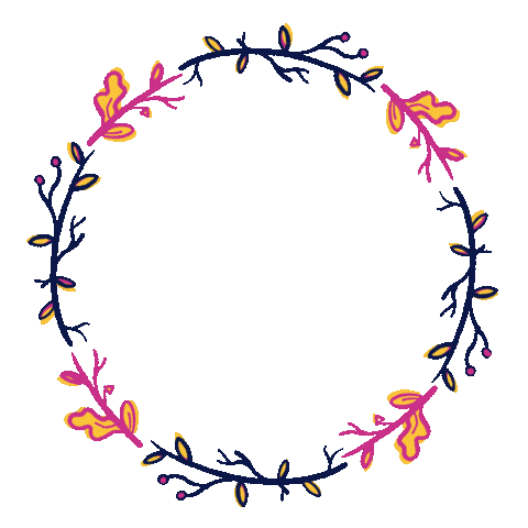 SnapPortMelbourne flower frame leaves floral Sticker