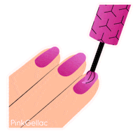 PinkGellac girl shine nails slay Sticker