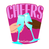 PinkGellac girl cheers shine nails Sticker