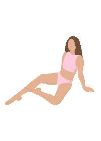 nekidswimwear summer beach bikini tan Sticker