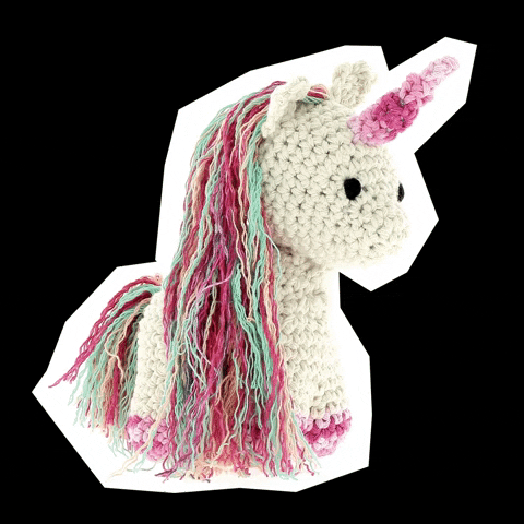 hoookedzpagetti giphyupload unicorn crochet yarn GIF