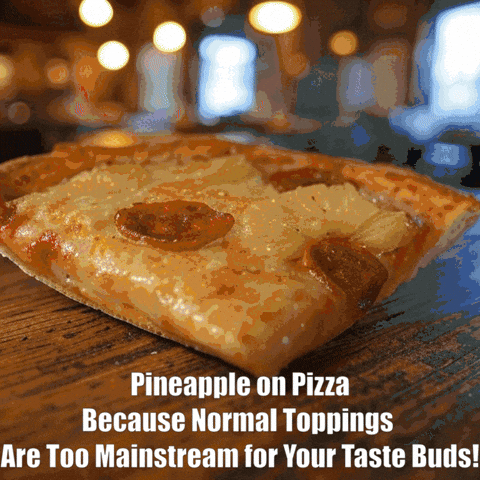 arrowsrealm giphyupload pizza pineapple ananas GIF
