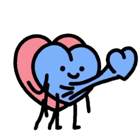 Pinkheart Blueheart GIF