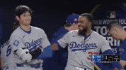 Los Angeles Dodgers Laughing GIF by MLB