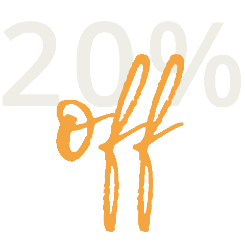 20 Off Sticker by John Greed Jewellery