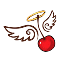 Cherry Sticker by Pan Gabriel