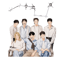 V Jin Sticker by Tizzm