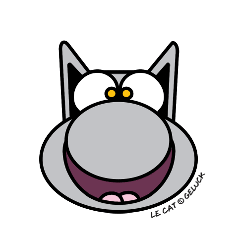 geluck happy smile content joyful GIF