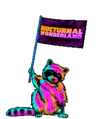 nocturnal wonderland flag Sticker by Insomniac Events