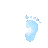 Ranaez baby blue boy feet Sticker