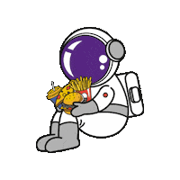 Papas Fritas Space Sticker by Bluhaus