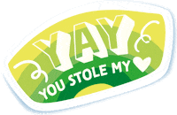 Stole My Heart Dog Sticker by Smoofl