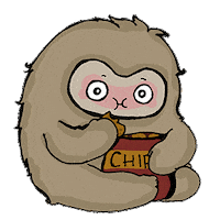 Hungry Potato Chip Sticker by Florens Debora
