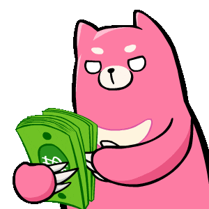 wakumaplush kawaii money cash rich Sticker