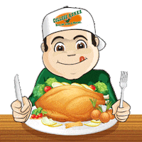 Thanksgiving Eating Sticker by College Hunks Hauling Junk and Moving