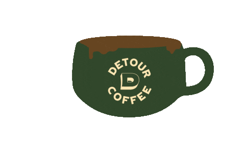 Coffee Cup Sticker by DetourCoffee