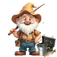 Gone Fishing Gnome Sticker