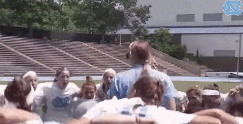 Womens Lacrosse Hype GIF by UNC Tar Heels