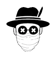 Maske Sticker by Banausenkollektiv