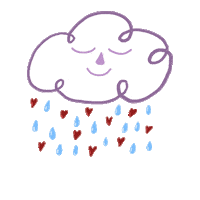 Sad Rain Sticker