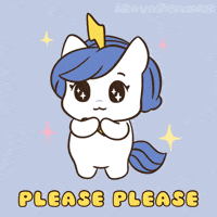 Please Please Cute Request GIF by Brave Unicorn