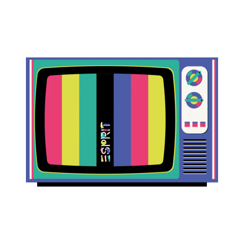 espritofficial tv television 80s colorful Sticker