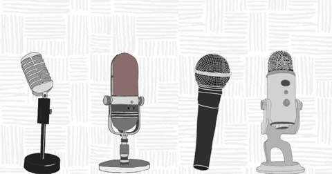 PrettyEasyPodcasts giphygifmaker podcast mic microphone GIF
