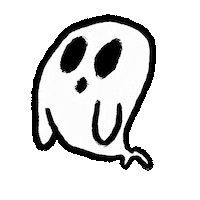 Halloween Ghost Sticker by JenChibi