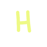 Pastel H Sticker