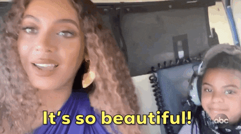 giphyupload beyonce beautiful blue ivy making the gift GIF