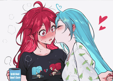 Blushing Hatsune Miku GIF