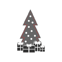 Happy Christmas Tree Sticker