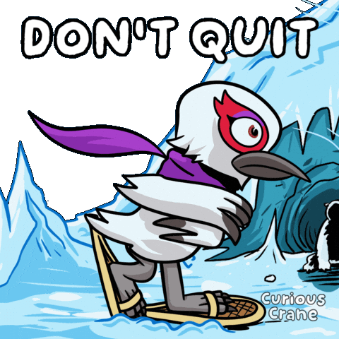 Quit Give Up Sticker by VeeFriends