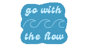 Go With The Flow Beach Sticker
