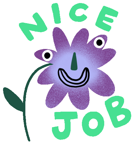 Well Done Flower Sticker by ed_illustrates