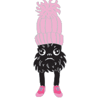 art__by__rey dog winter nope puppy Sticker