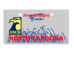 Seahawks License Plate Sticker by UNCW Alumni Association