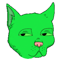 Gang Gang Alien Cat Sticker by Gutter Cat Gang